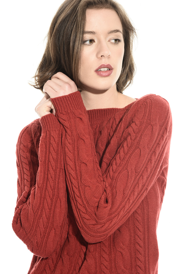 Braid stitch sweater Intrend Braid stitch sweater Intrend