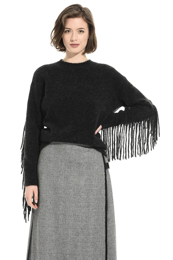Fringed mohair sweater Intrend Fringed mohair sweater Intrend