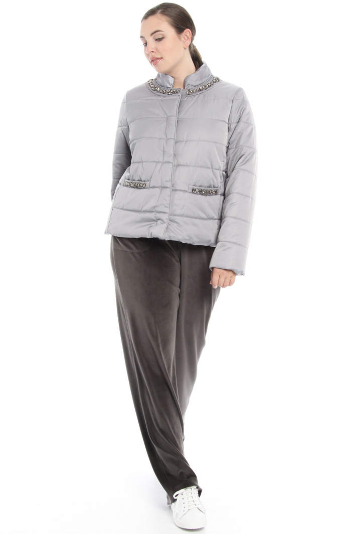 Padded jacked with jewel embroidery Intrend Padded jacked with jewel embroidery Intrend