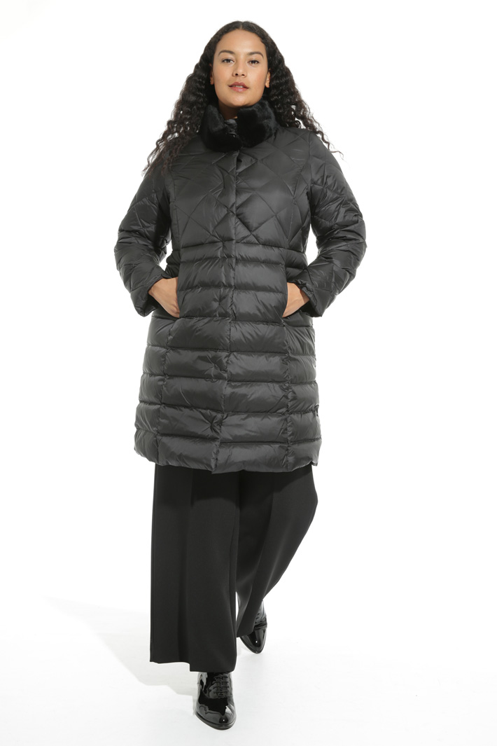 Lapin trim collar down coat Intrend Lapin trim collar down coat Intrend