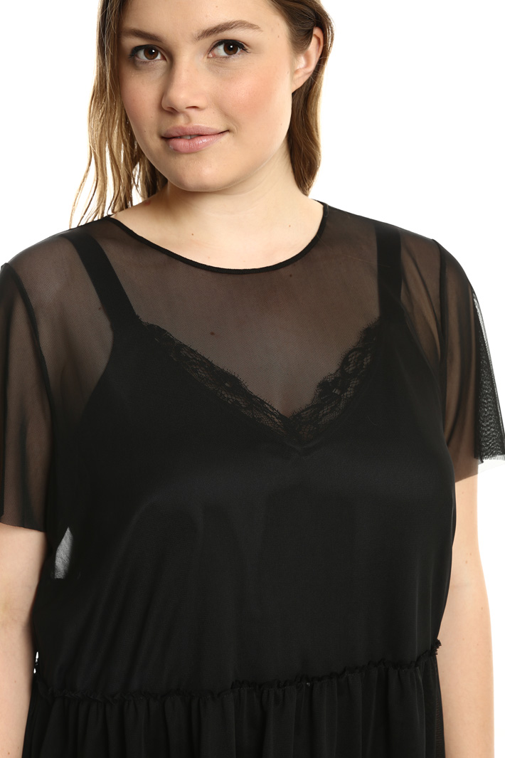 Stretch tulle T-shirt Intrend Stretch tulle T-shirt Intrend