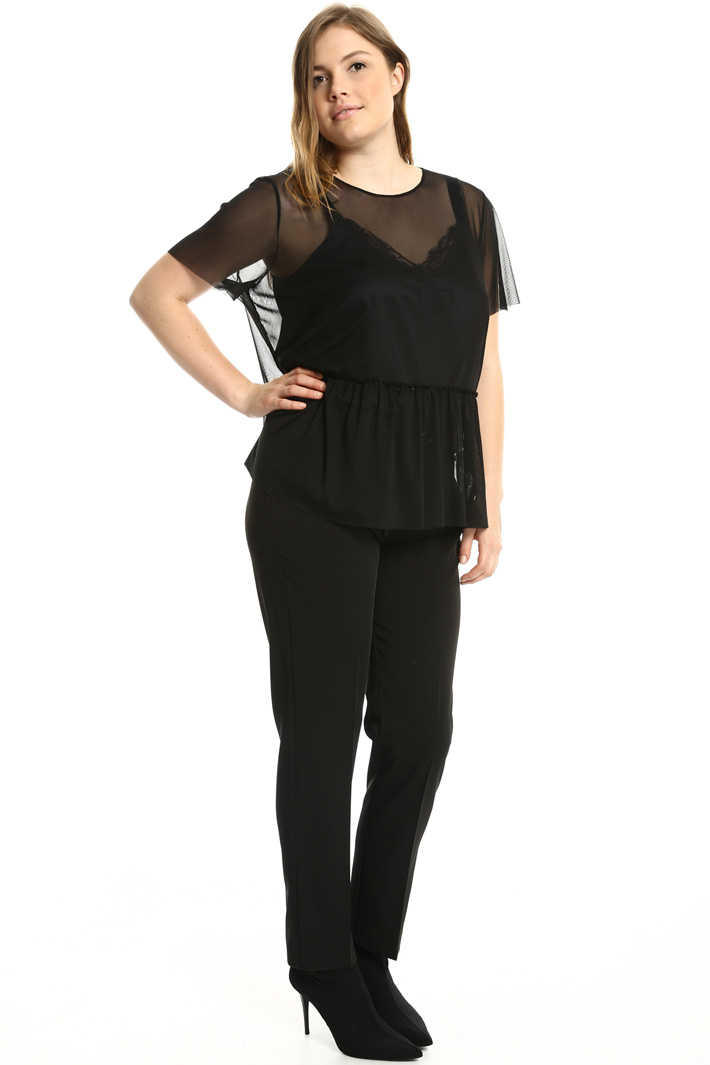 Stretch tulle T-shirt Intrend Stretch tulle T-shirt Intrend