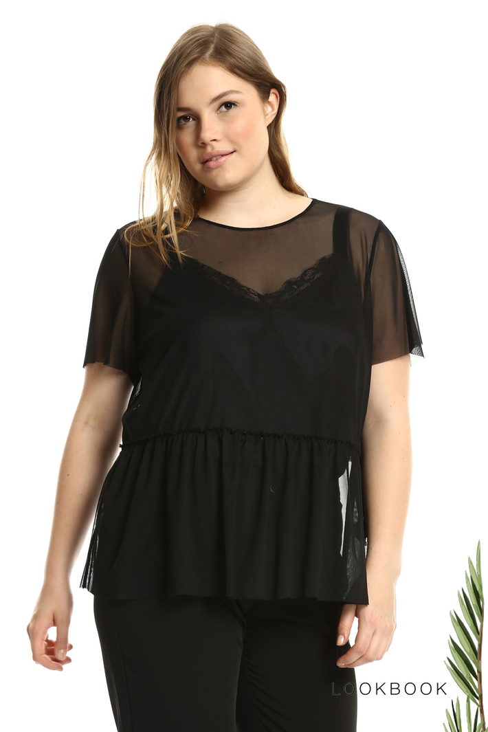 Stretch tulle T-shirt Intrend Stretch tulle T-shirt Intrend