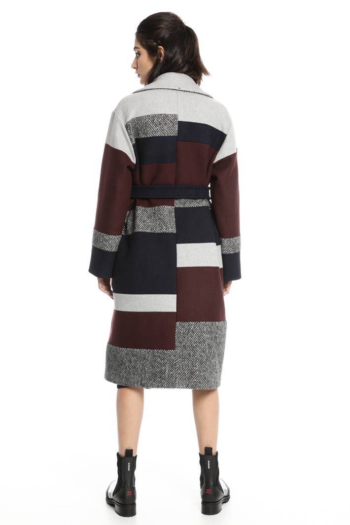 Felted coat with belt Intrend Felted coat with belt Intrend