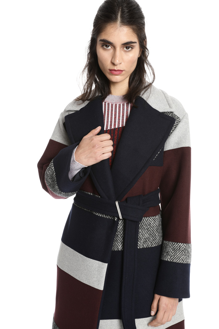 Felted coat with belt Intrend Felted coat with belt Intrend