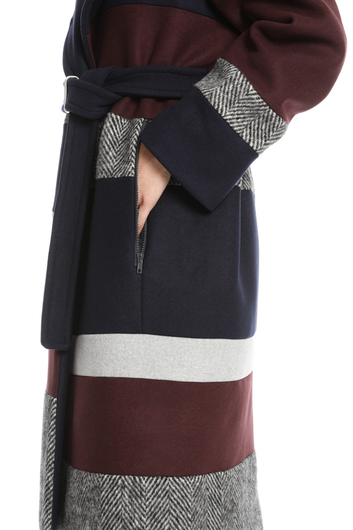 Felted coat with belt Intrend Felted coat with belt Intrend
