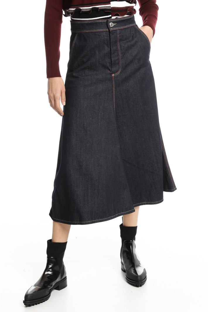 Flared denim skirt Intrend Flared denim skirt Intrend