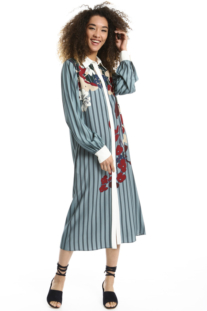 Knee-length chemisier dress Intrend Knee-length chemisier dress Intrend