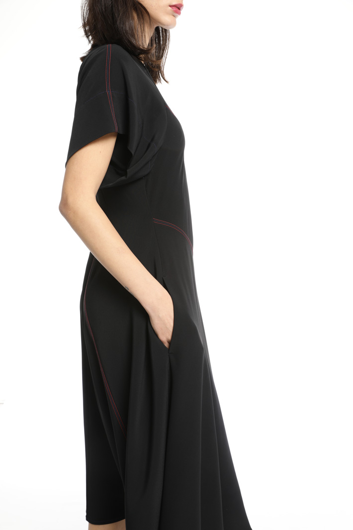 Contrast stitch dress Intrend Contrast stitch dress Intrend