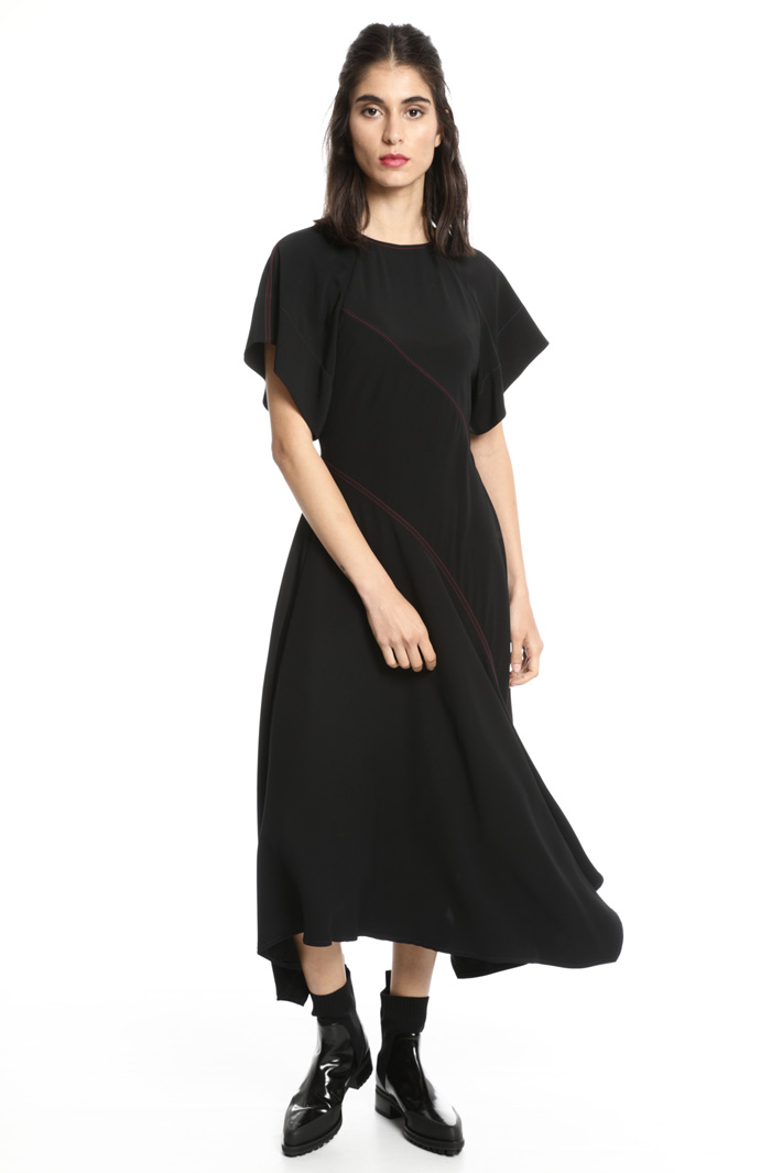Contrast stitch dress Intrend Contrast stitch dress Intrend