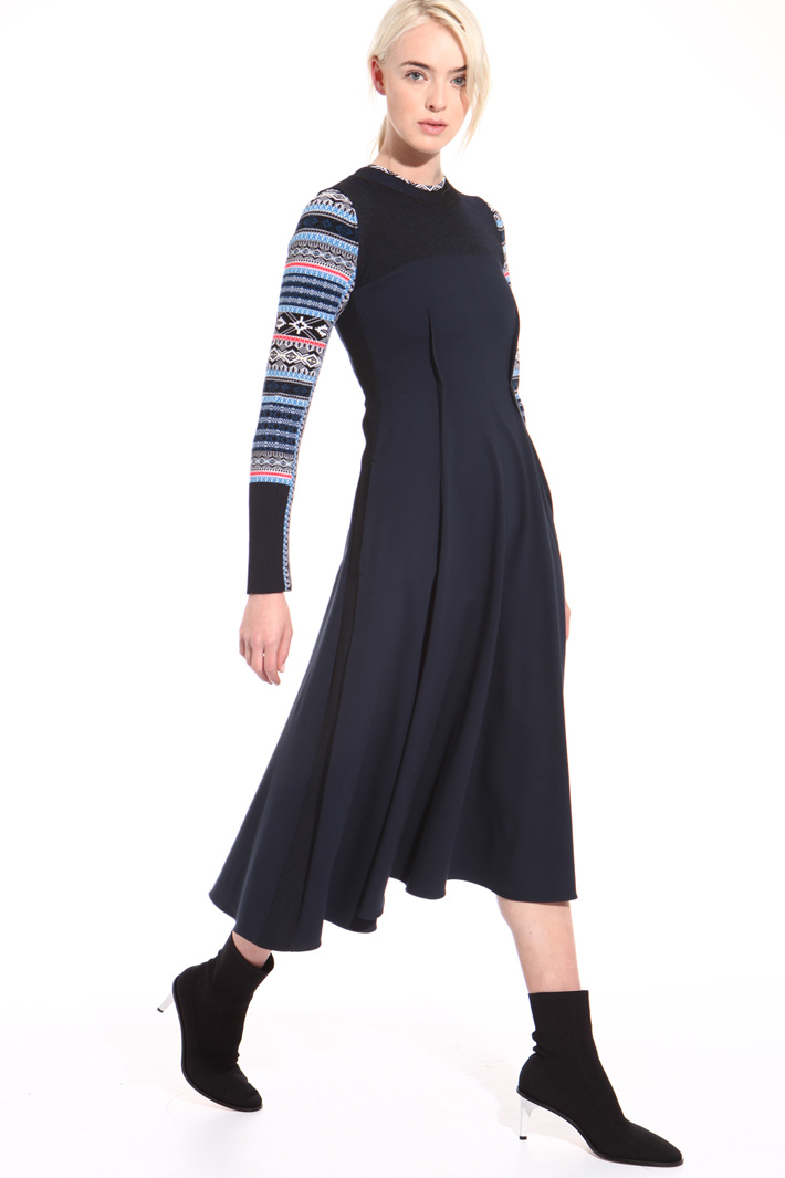 Twill and knit dress Intrend Twill and knit dress Intrend