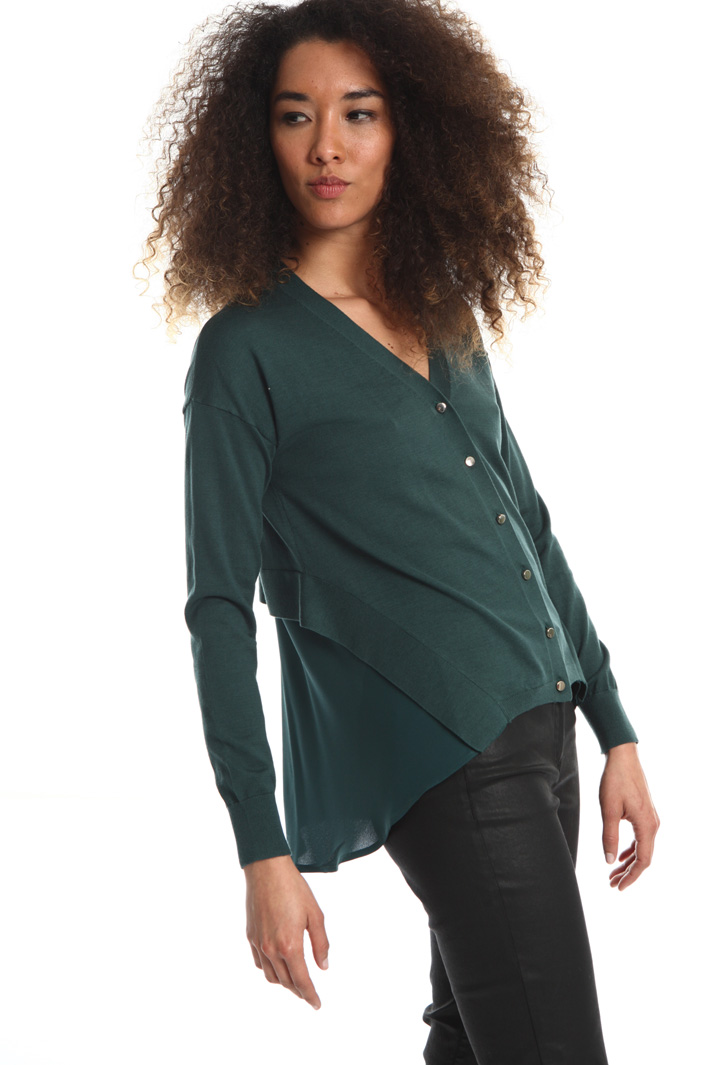 Cardigan with crepe insert Intrend Cardigan with crepe insert Intrend