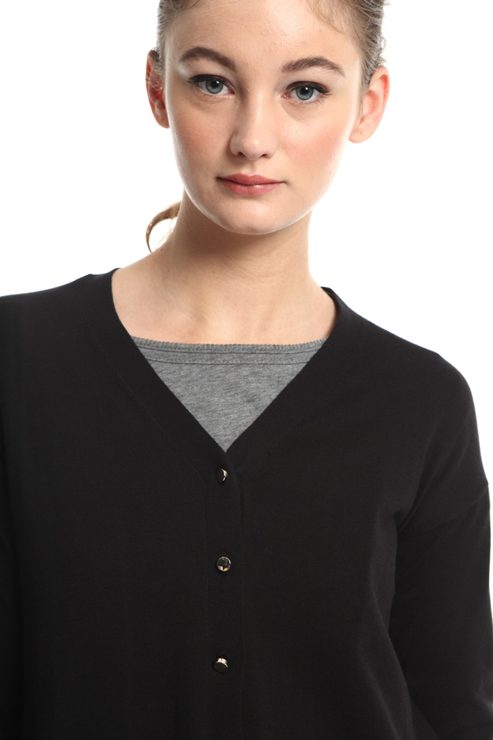 Cardigan with crepe insert Intrend Cardigan with crepe insert Intrend