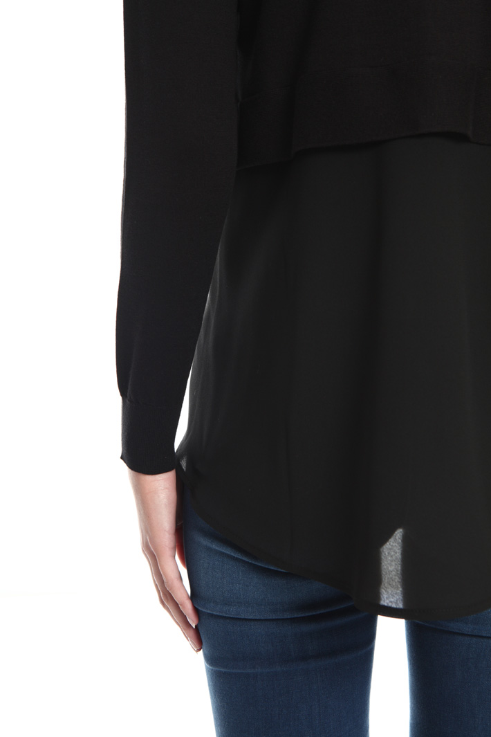 Cardigan with crepe insert Intrend Cardigan with crepe insert Intrend