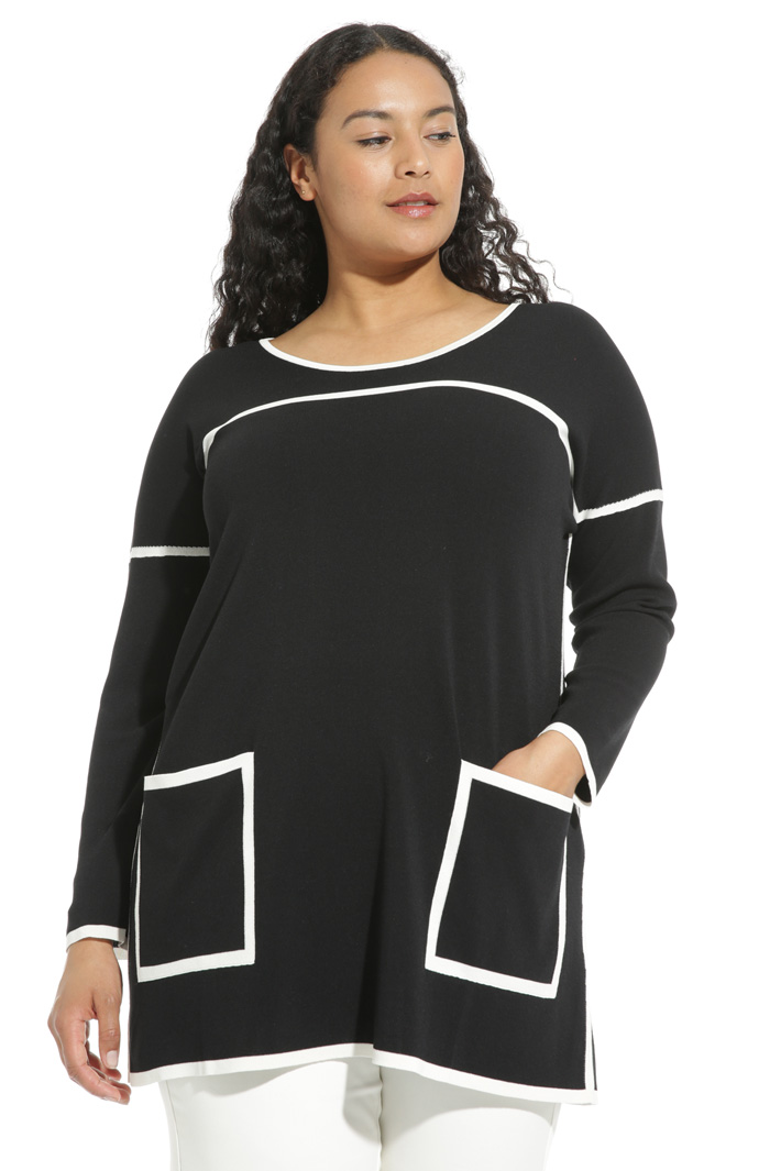 Contrast edge sweater Intrend Contrast edge sweater Intrend