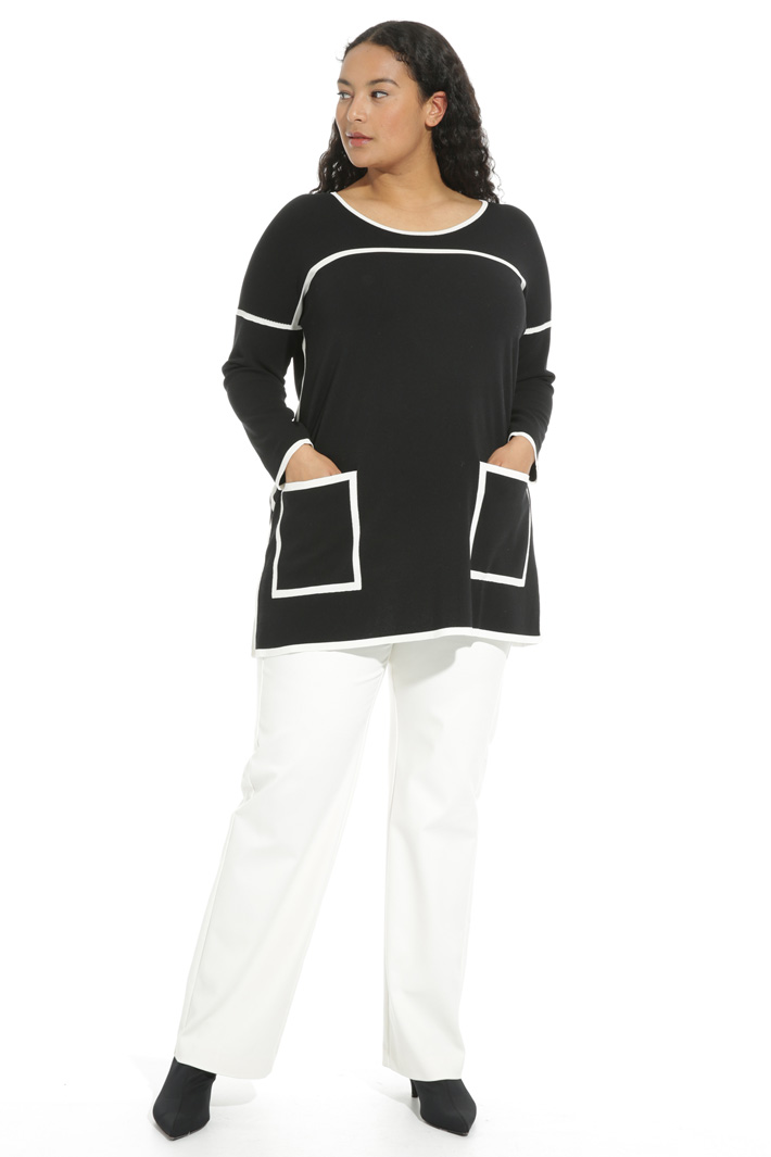 Contrast edge sweater Intrend Contrast edge sweater Intrend