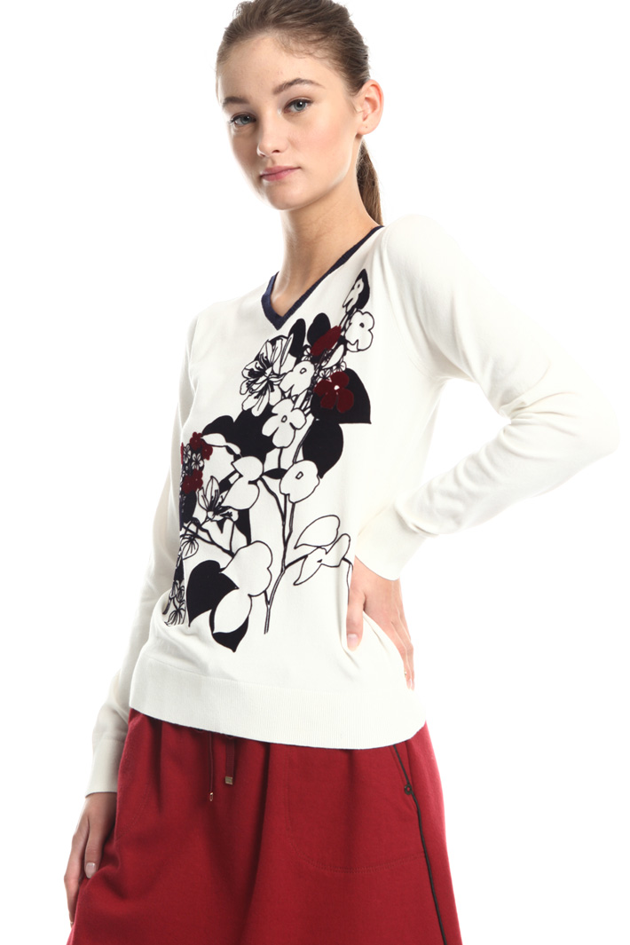 Flock print sweater Intrend Flock print sweater Intrend