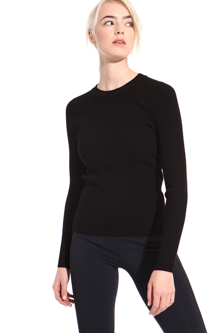 Ribbed crew neck sweater Intrend Ribbed crew neck sweater Intrend