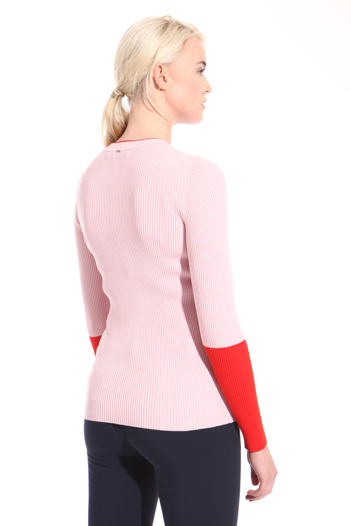 Ribbed crew neck sweater Intrend Ribbed crew neck sweater Intrend