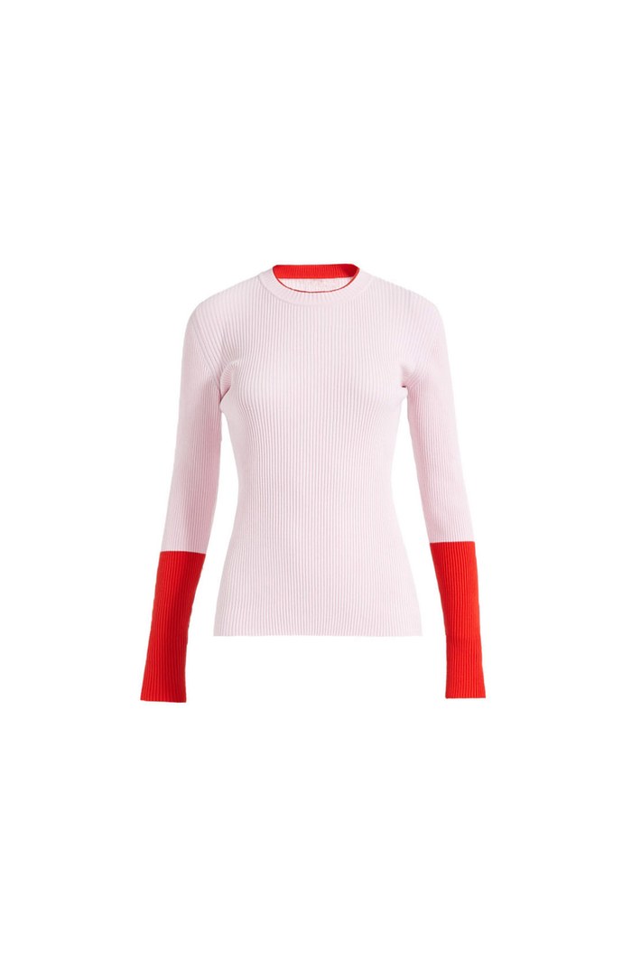 Ribbed crew neck sweater Intrend Ribbed crew neck sweater Intrend
