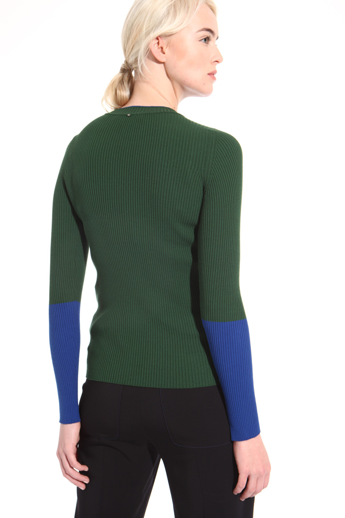 Ribbed crew neck sweater Intrend Ribbed crew neck sweater Intrend