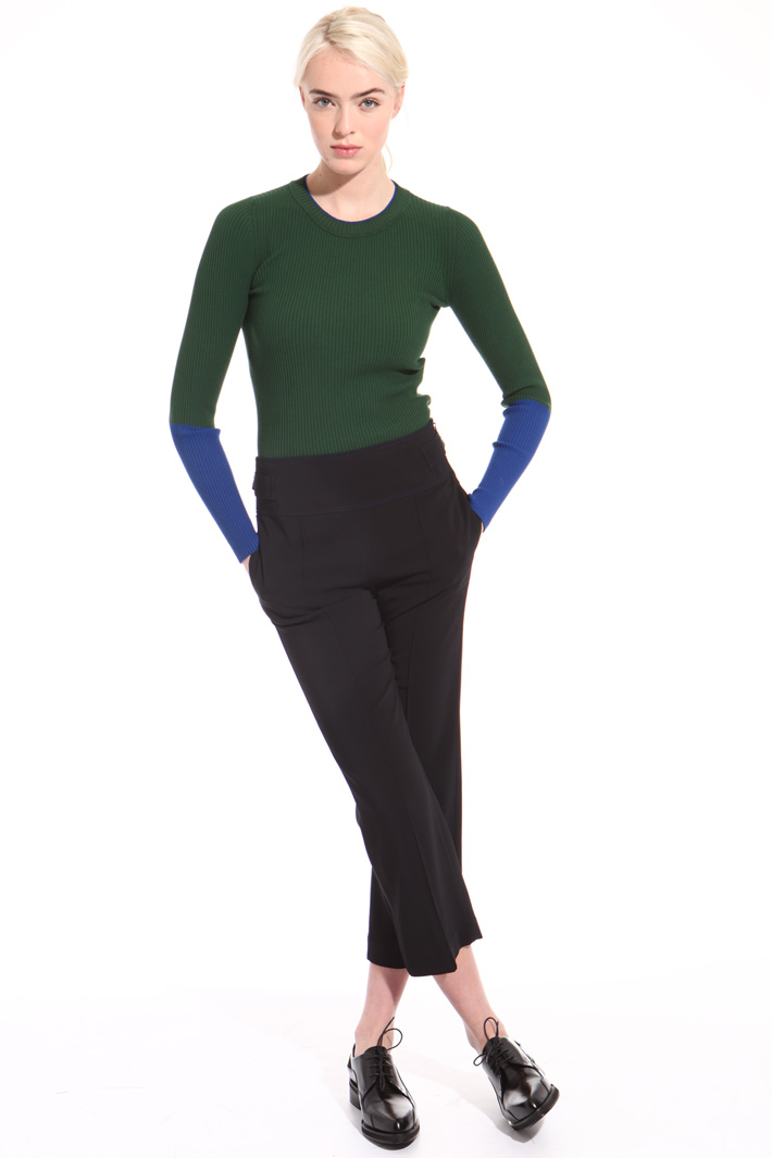 Ribbed crew neck sweater Intrend Ribbed crew neck sweater Intrend