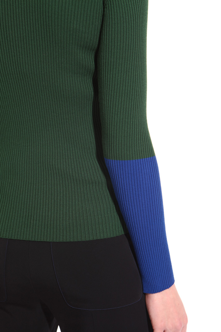 Ribbed crew neck sweater Intrend Ribbed crew neck sweater Intrend