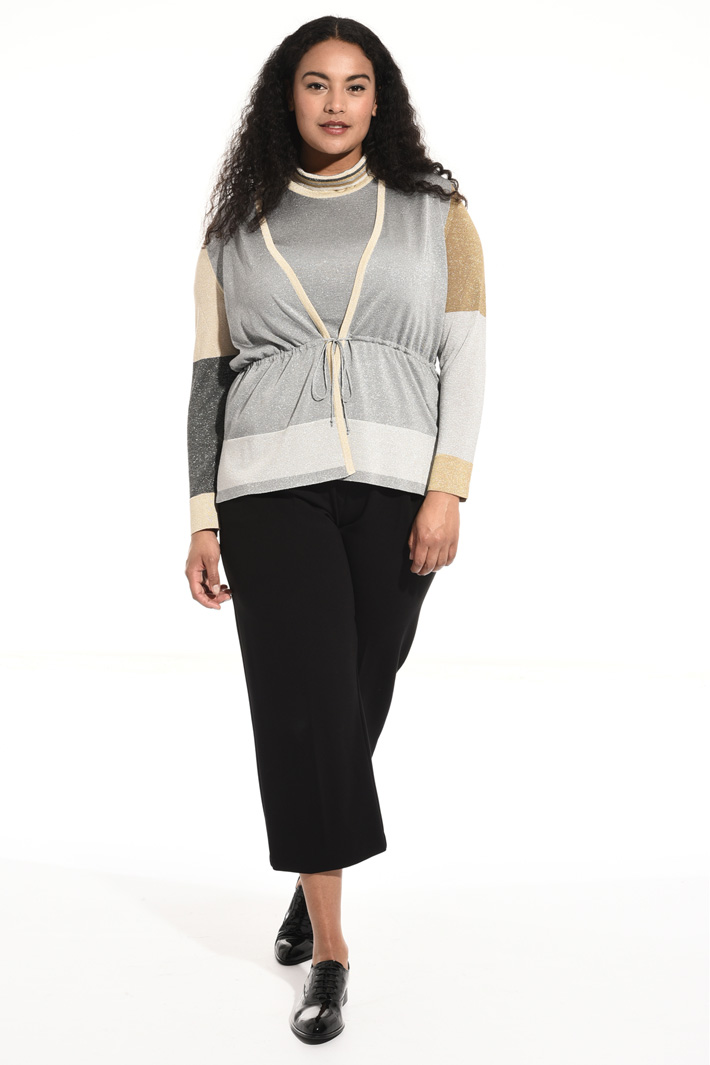 Lurex knitted twin-set Intrend Lurex knitted twin-set Intrend