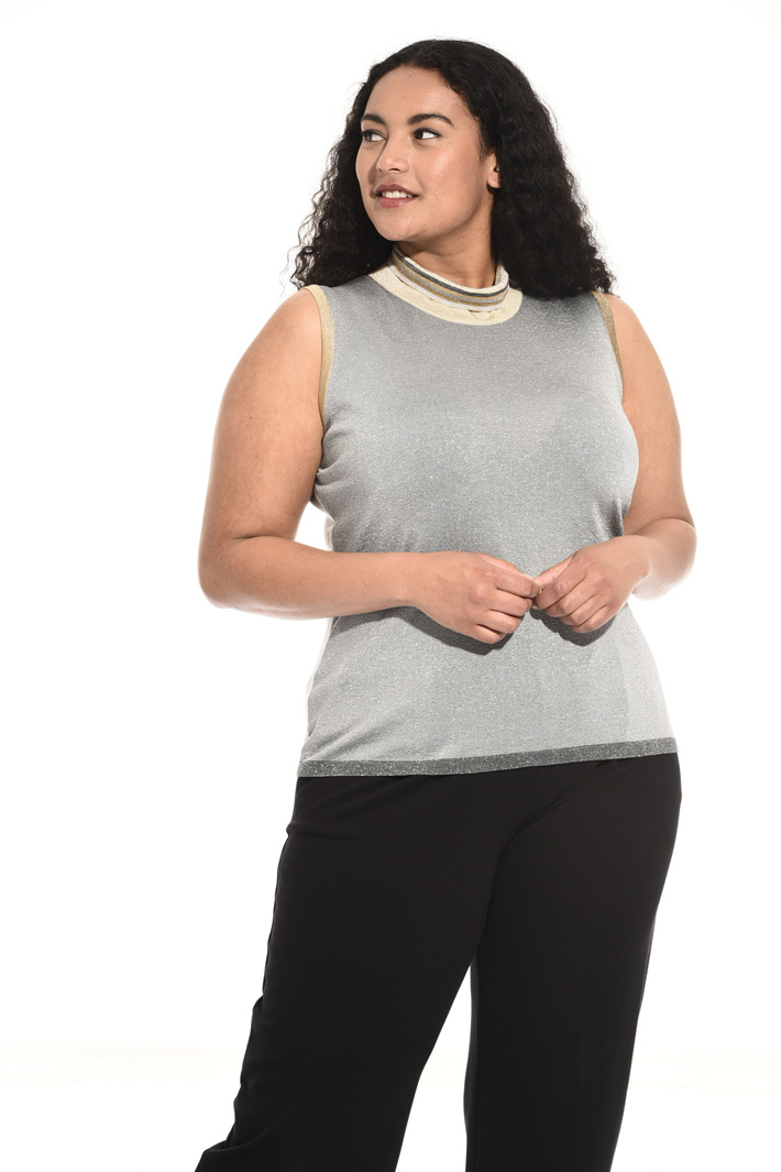 Lurex knitted twin-set Intrend Lurex knitted twin-set Intrend