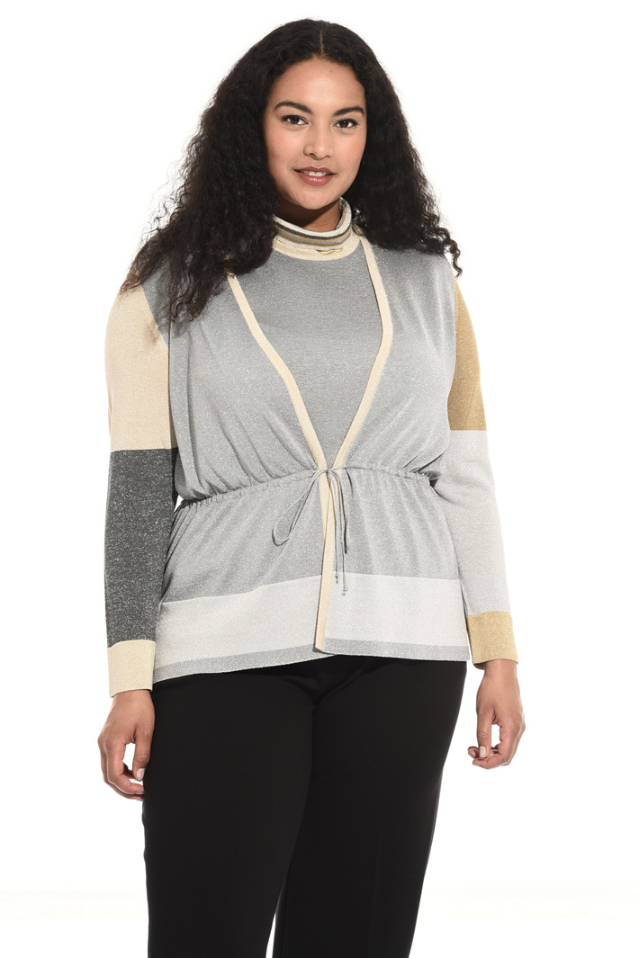 Lurex knitted twin-set Intrend Lurex knitted twin-set Intrend