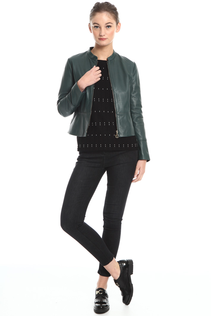 Leather biker jacket Intrend Leather biker jacket Intrend