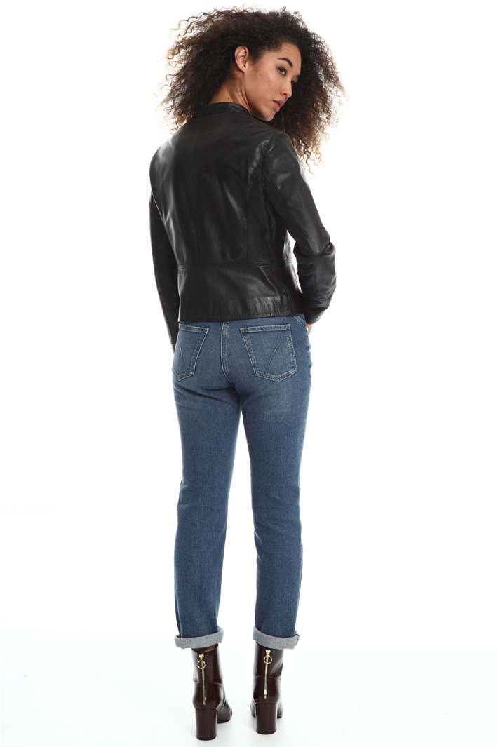 Leather biker jacket Intrend Leather biker jacket Intrend