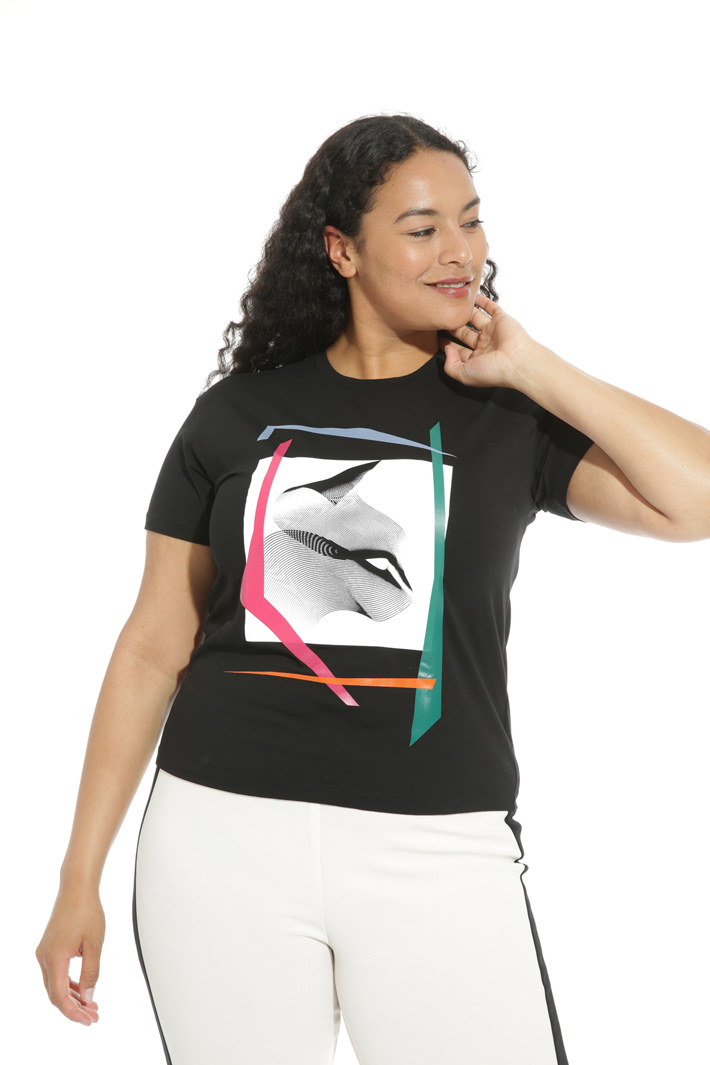 Printed cotton T-shirt Intrend Printed cotton T-shirt Intrend