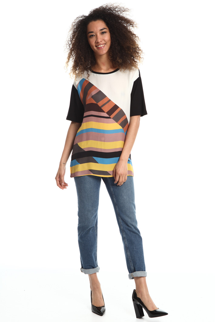 Jersey and silk T-shirt Intrend Jersey and silk T-shirt Intrend