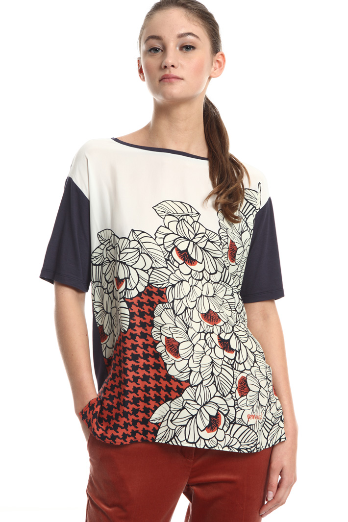 Jersey and silk T-shirt Intrend Jersey and silk T-shirt Intrend