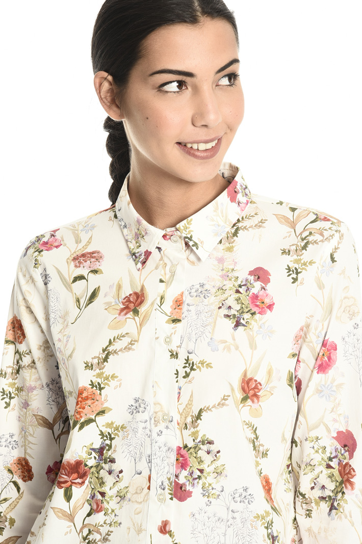 Printed poplin shirt Intrend Printed poplin shirt Intrend