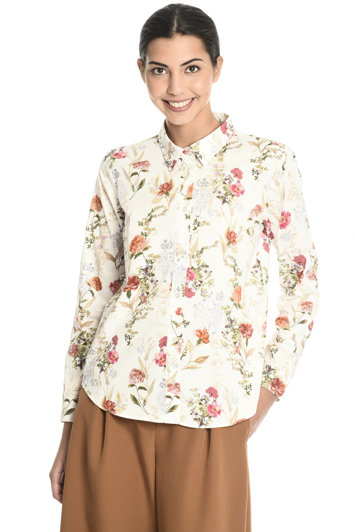 Printed poplin shirt Intrend Printed poplin shirt Intrend