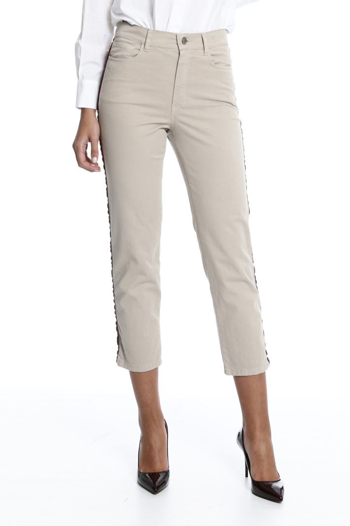Cropped cotton trousers Intrend Cropped cotton trousers Intrend