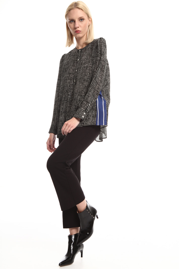 Contrast insert blouse Intrend Contrast insert blouse Intrend