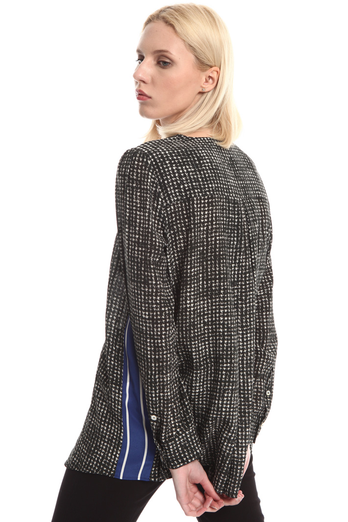 Contrast insert blouse Intrend Contrast insert blouse Intrend