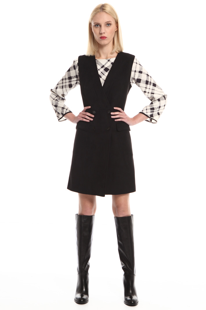Suede-effect jersey dress Intrend Suede-effect jersey dress Intrend