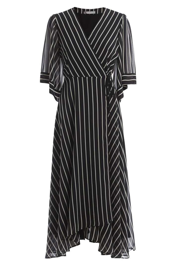 Striped wrap dress Intrend Striped wrap dress Intrend