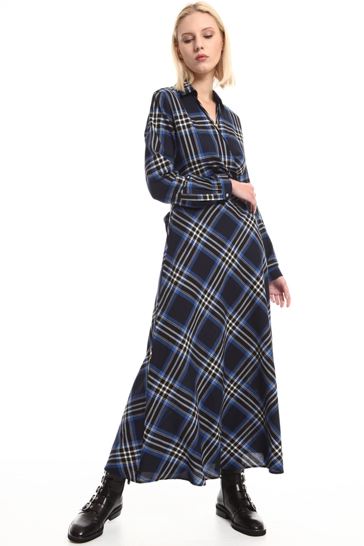 Checked wrap dress Intrend Checked wrap dress Intrend