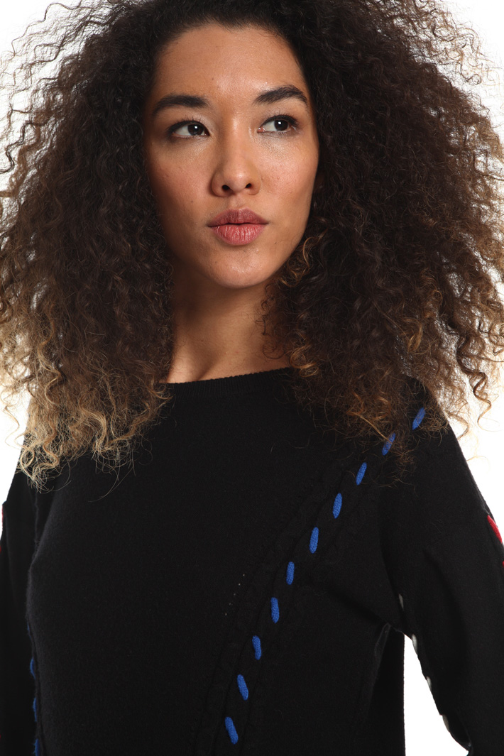 Contrasting yarn sweater Intrend Contrasting yarn sweater Intrend