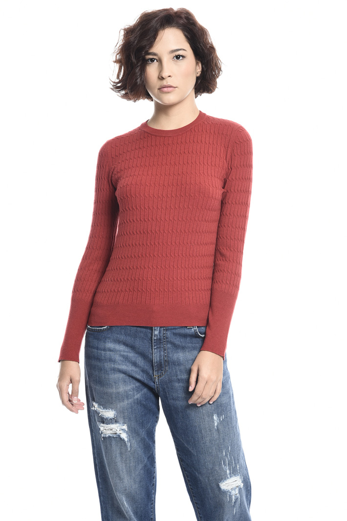 Braid knit sweater Intrend Braid knit sweater Intrend