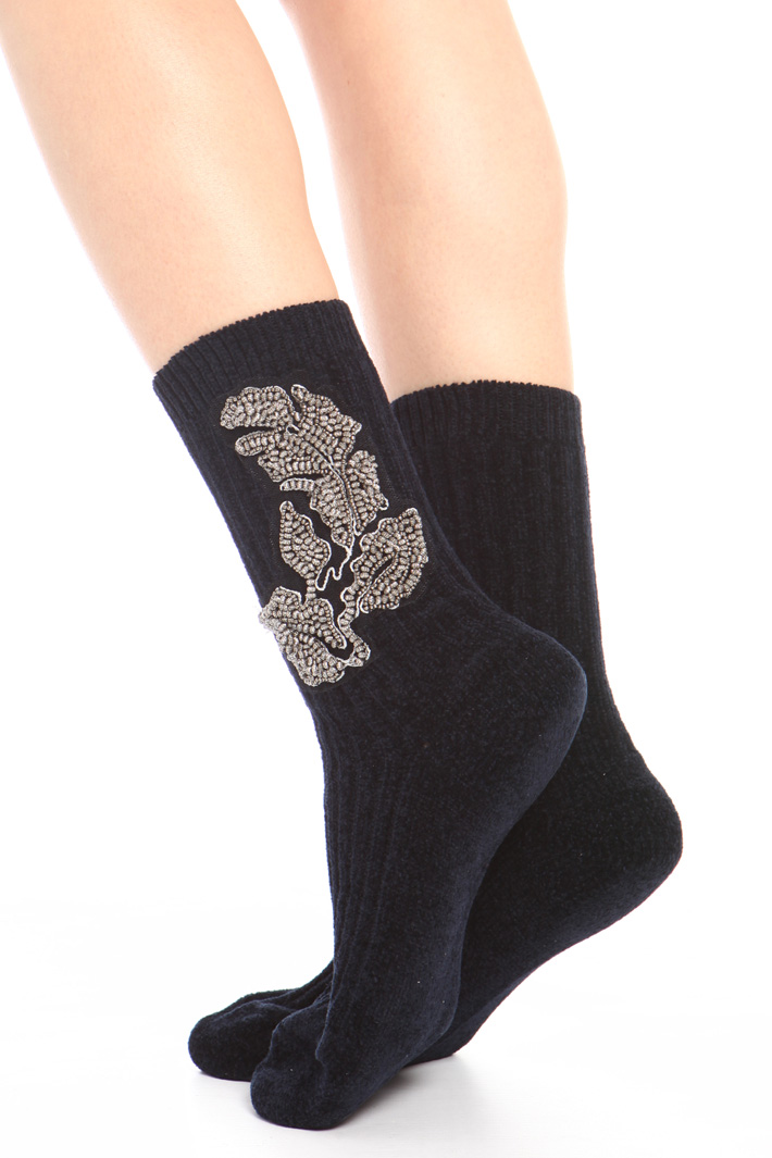 Velvet crew socks Intrend Velvet crew socks Intrend
