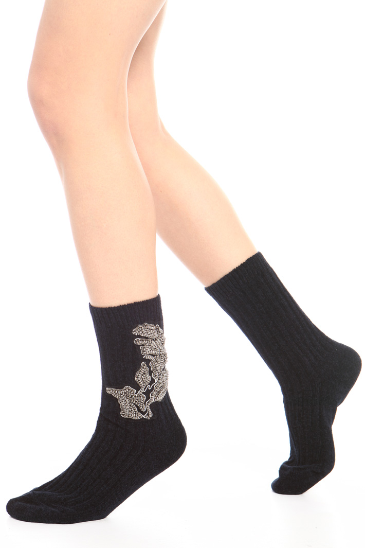 Velvet crew socks Intrend Velvet crew socks Intrend