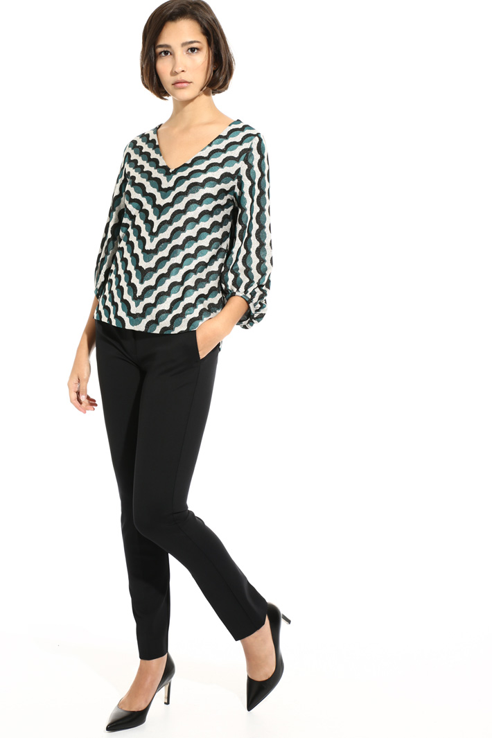Milano stitch jersey trousers Intrend Milano stitch jersey trousers Intrend