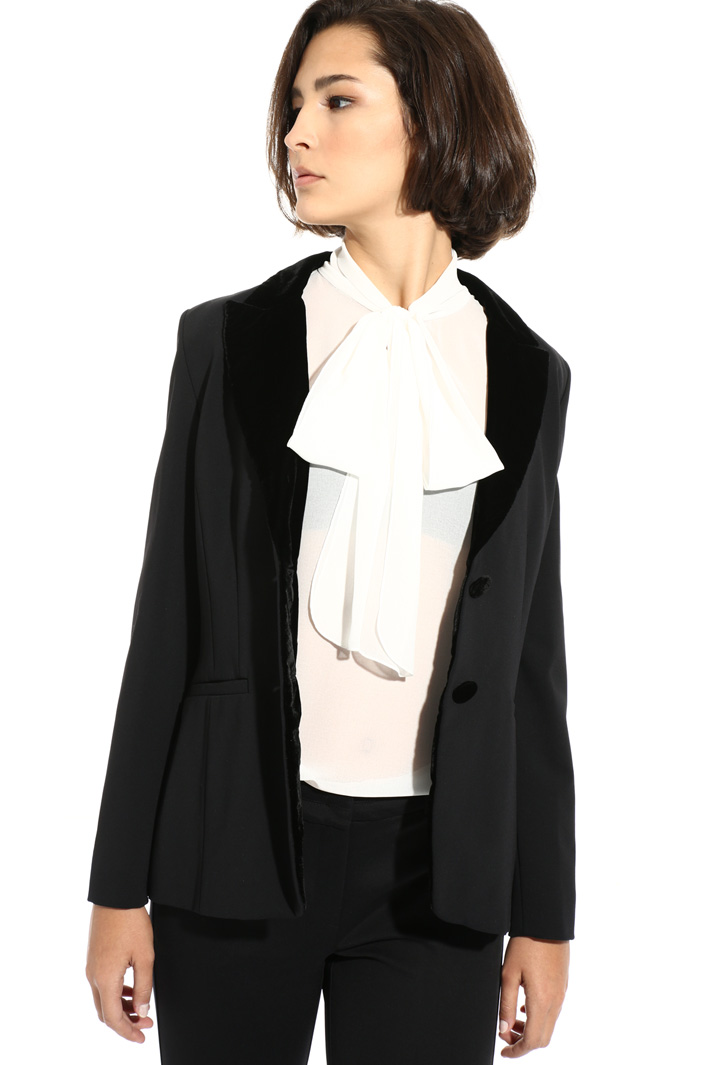 Velvet insert blazer Intrend Velvet insert blazer Intrend
