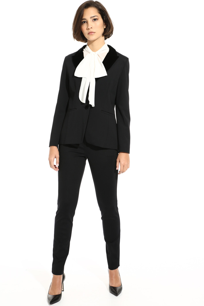 Velvet insert blazer Intrend Velvet insert blazer Intrend